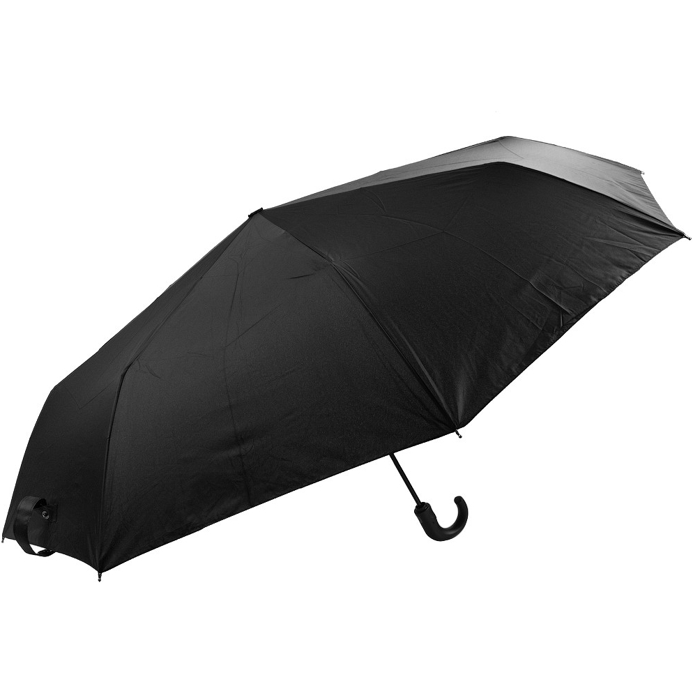 Мужской складной зонтик полный автомат Lamberti 120 см черный - фото 1