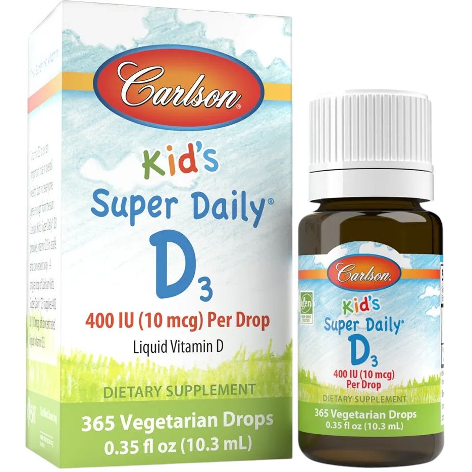 Витамин D3 для детей Carlson Kid's Super Daily D3 400 МЕ в каплях 10.3 мл - фото 1