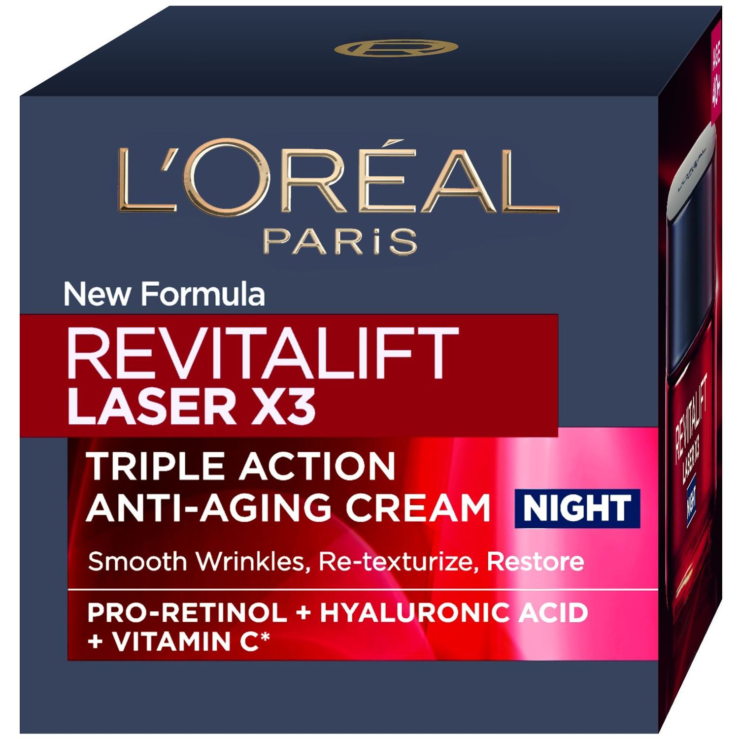 Ночной регенерирующий крем-маска L'oreal Paris Revitalift Лазер х3, 50 мл (A7564500) - фото 2