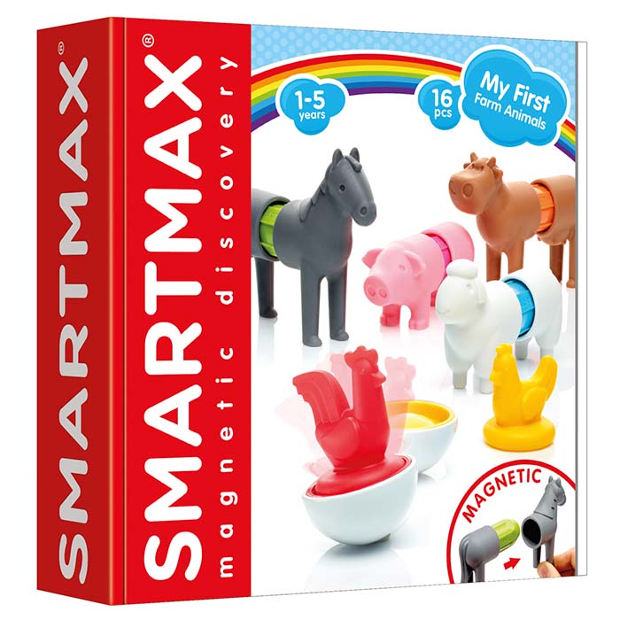 Магнітний конструктор SmartMax Мої перші свійські тварини, 16 деталей (SMX 221) - фото 1