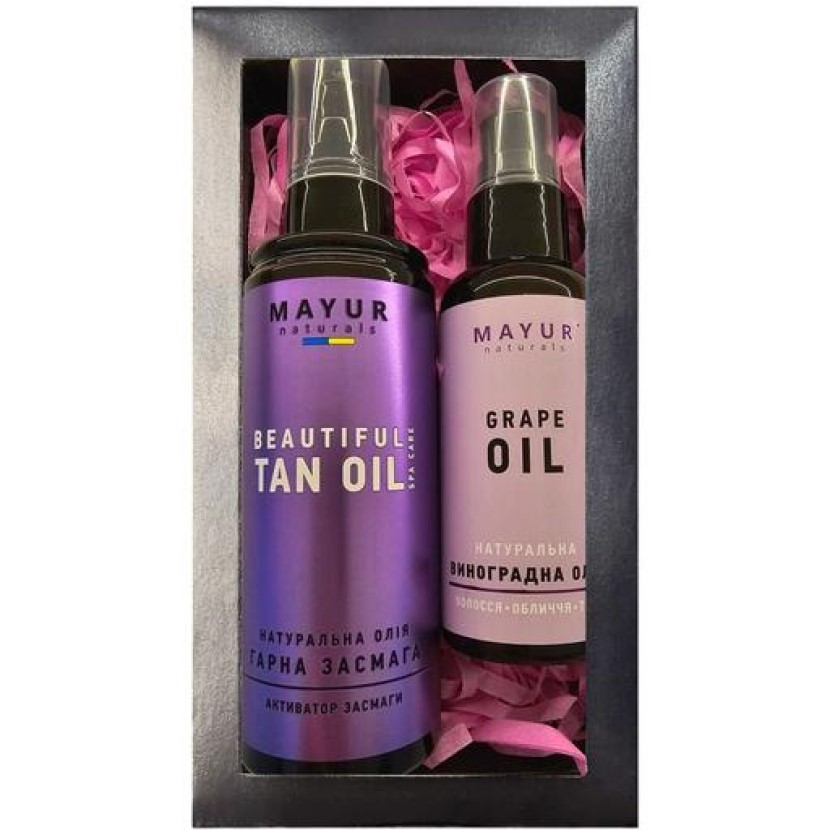 Набор Mayur Уход за кожей и волосами Красивая кожа: натуральное масло 120 мл + масло виноградных косточек 50 мл - фото 1