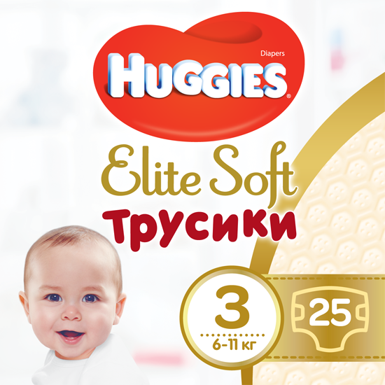 Подгузники-трусики Huggies Elite Soft Pants 3 (6-11 кг), 25 шт. - фото 1