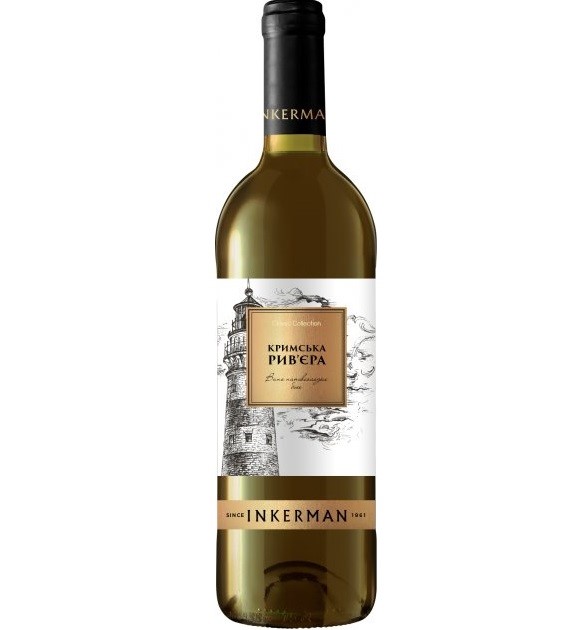 Вино Inkerman Кримська Рів'єра біле, 13%, 0,75 л (AS1N123) - фото 1