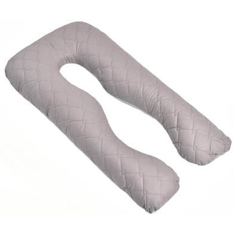 Подушка Ideia П-образная для беременных и отдыха, 140x75x20 см, светло-серая (8-33724 сірий/св.сірий) - фото 1