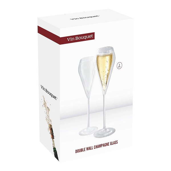 Набор бокалов для шампанского Vin Bouquet Термос, 2 шт (FIA 363) - фото 2