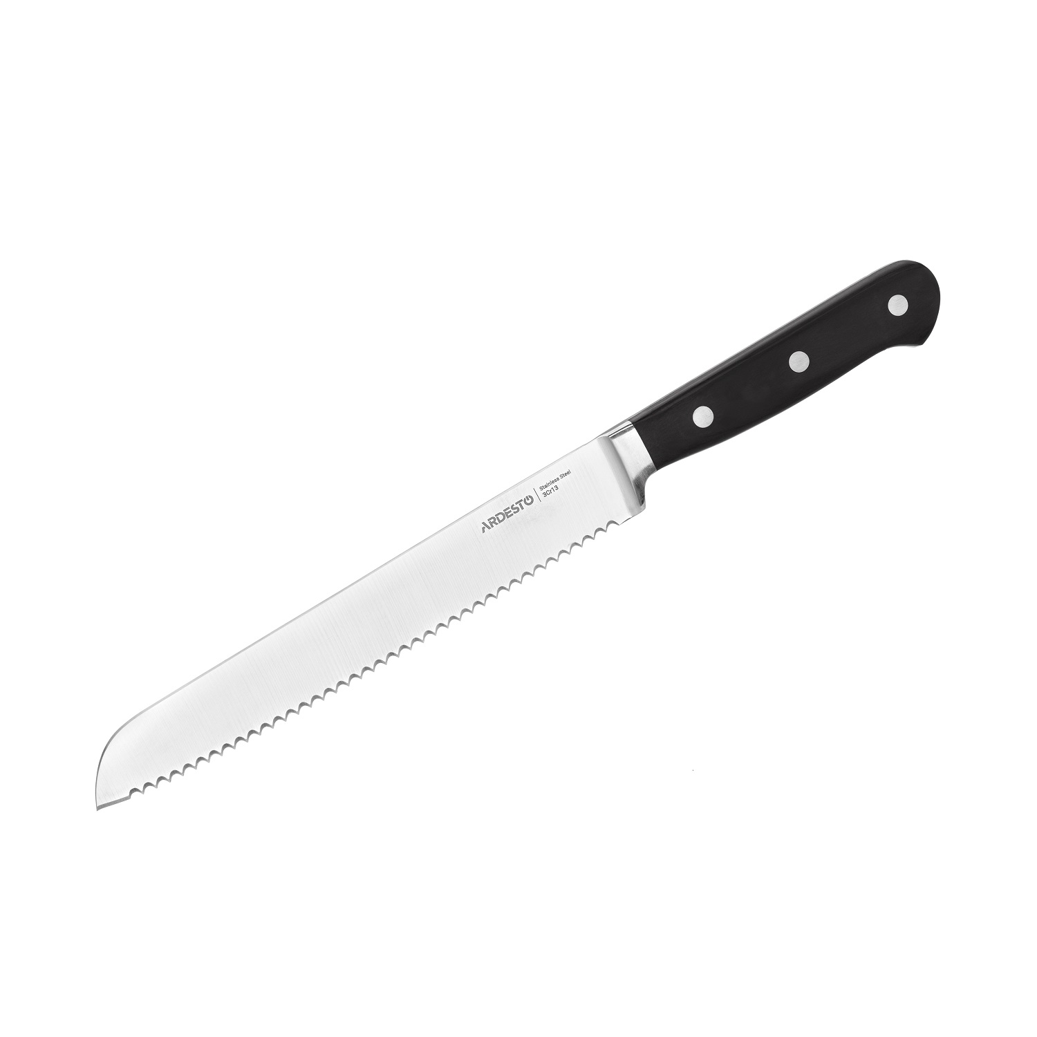 Кухонный нож Ardesto Black Mars для хлеба, 32 см, черный (AR2033SW) - фото 1