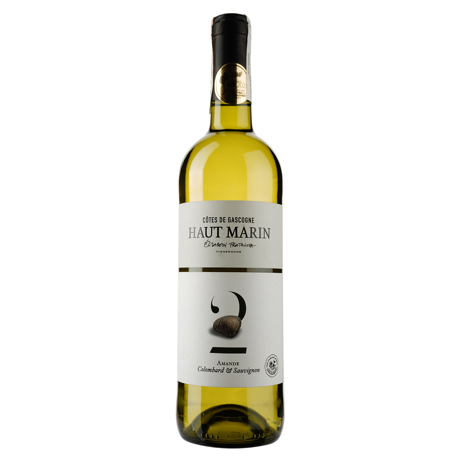 Вино Haut Marin Amande Colombard Sauvignon, белое, сухое, 11%, 0,75 л - фото 1