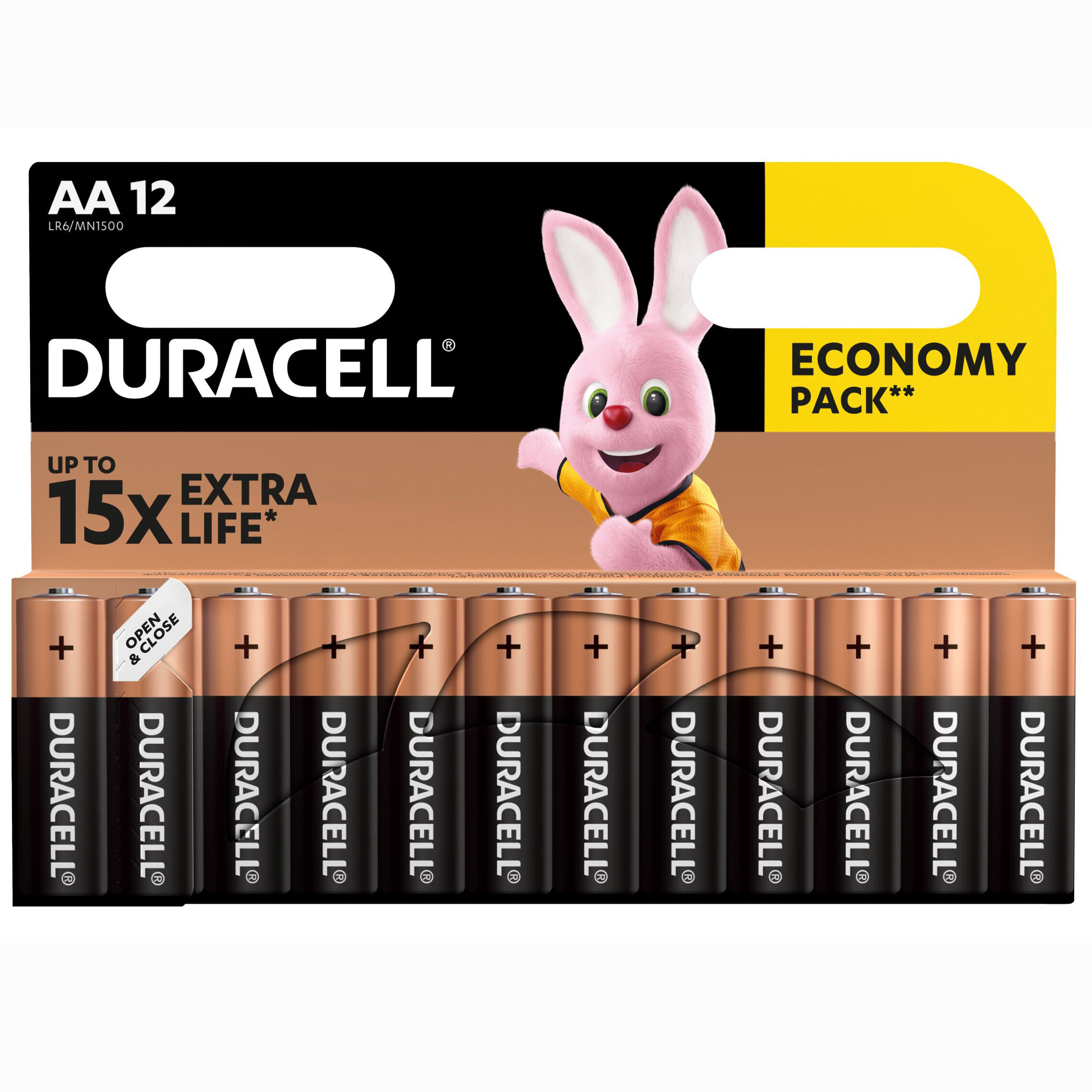 Лужні батарейки пальчикові Duracell 1,5 V АA LR6/MN1500, 12 шт. (706000) - фото 2