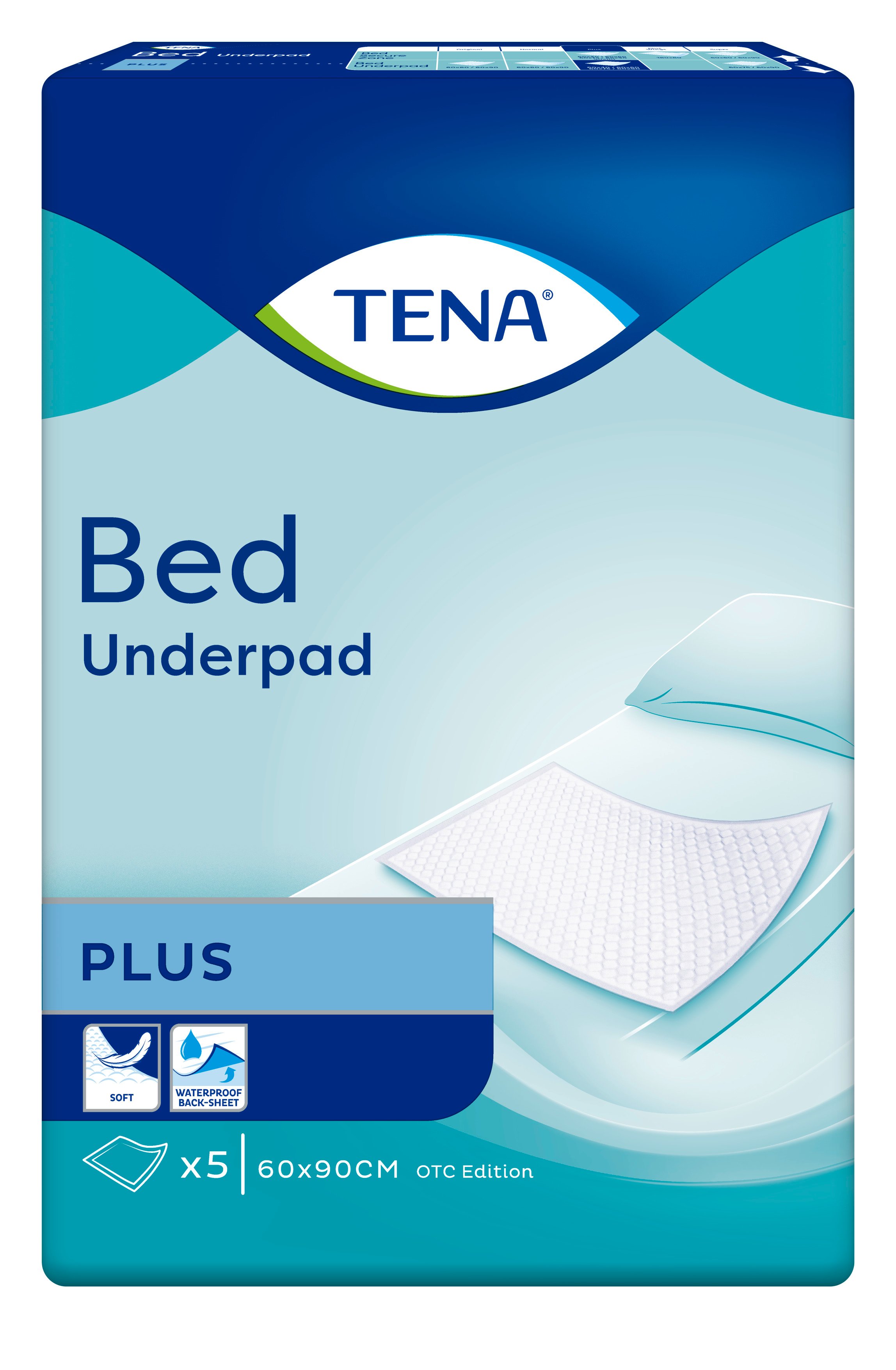 Одноразовые пеленки Tena Bed Plus, 90х60 см, 5 шт. - фото 2