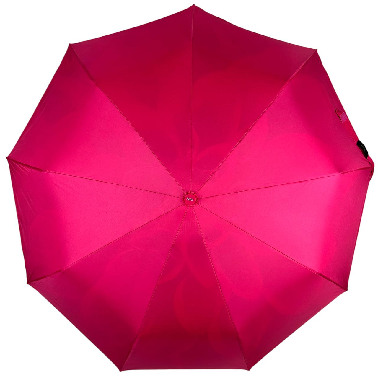 Жіноча складана парасолька напівавтомат Susino 98 см рожева - фото 4