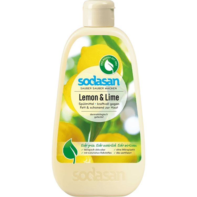 Органическое средство-концентрат для мытья посуды Sodasan Лимон 500 мл - фото 1