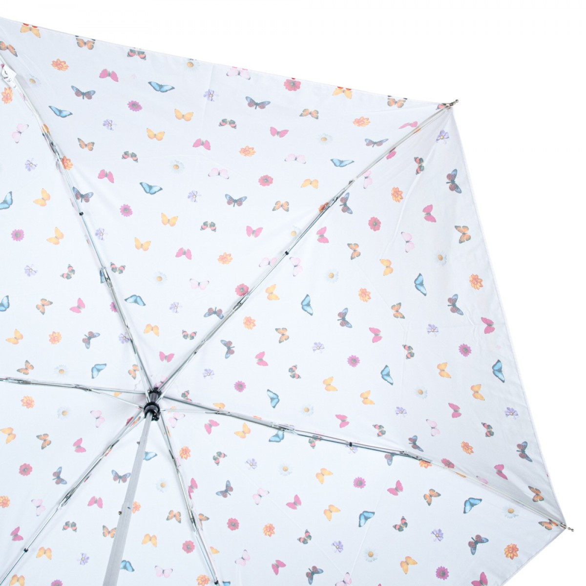 Жіноча складана парасолька механічна Fulton 86 см біла - фото 5