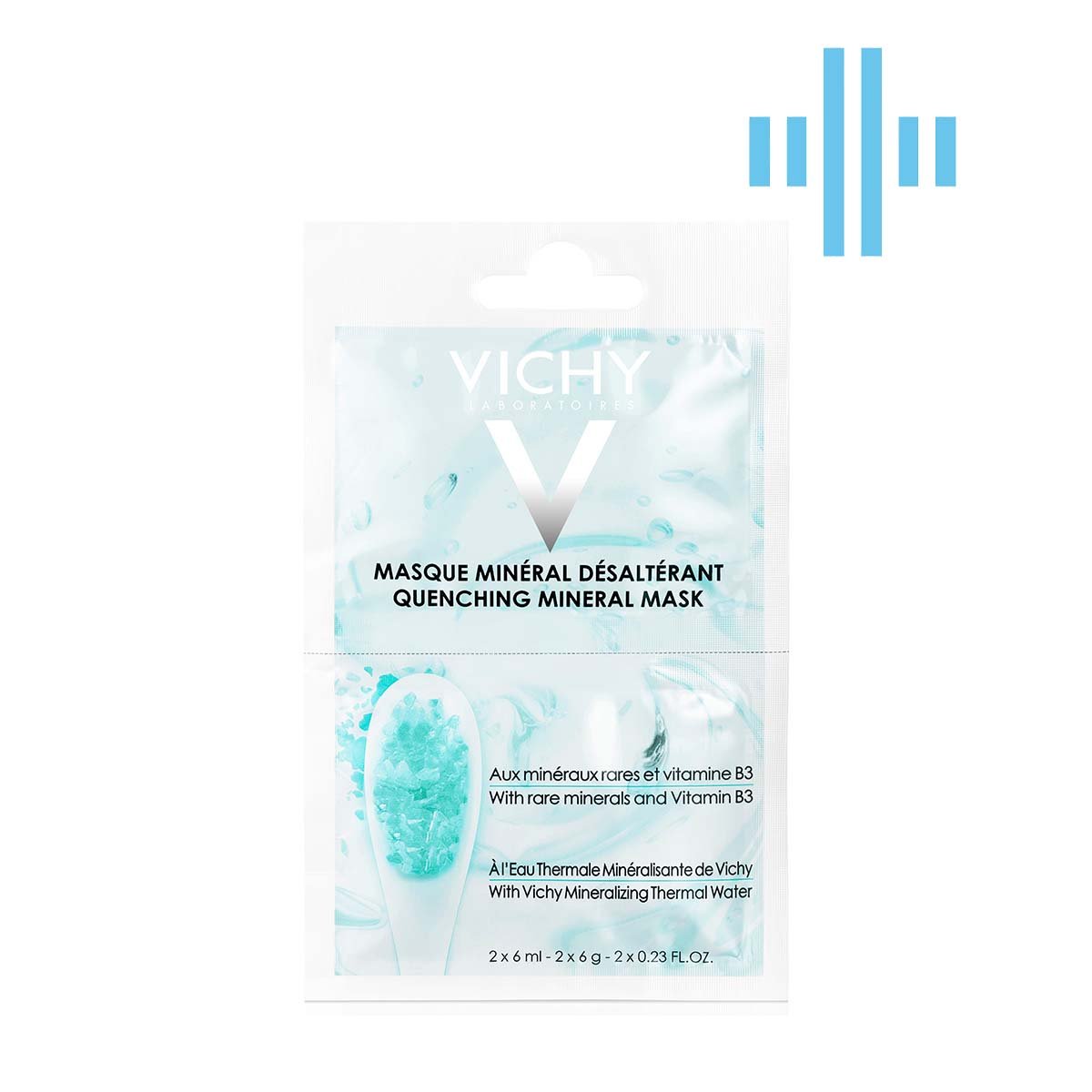 Зволожуюча мінеральна маска Vichy для шкіри обличчя, 12 мл (2 шт. по 6 мл) (M9116320) - фото 1