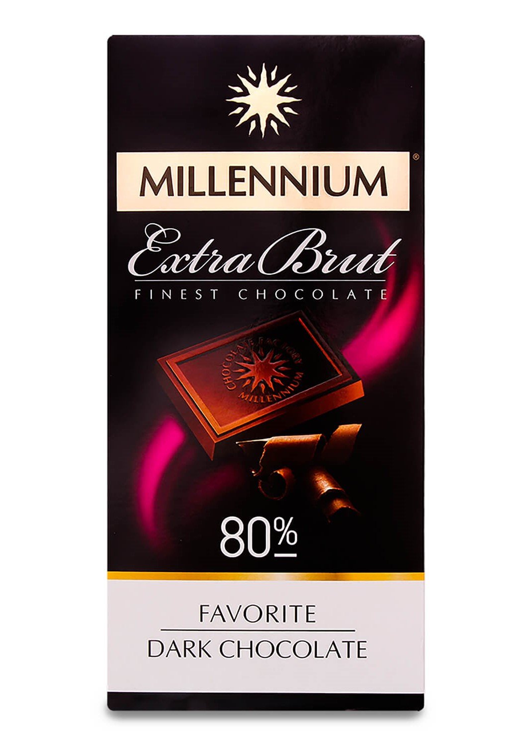 Шоколад черный Millennium Favorite Brut 80%, 100 г (555821) - фото 1