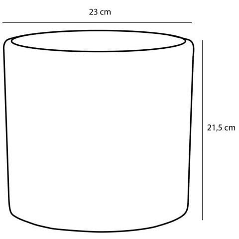 Кашпо Edelman Era pot round, 23 см, темно-серое (1035849) - фото 2