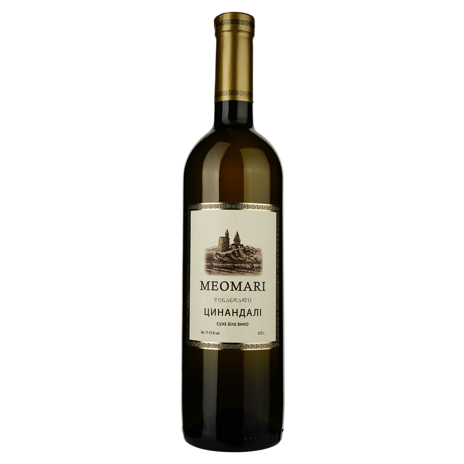 Вино Meomari Цинандалі, біле, 12%, 0,75 л - фото 1