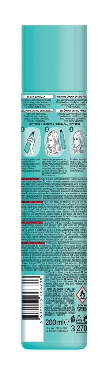 Сухий шампунь L’Oréal Paris Magic Shampoo Трав'яний коктейль для всіх типів волосся, 200 мл - фото 3