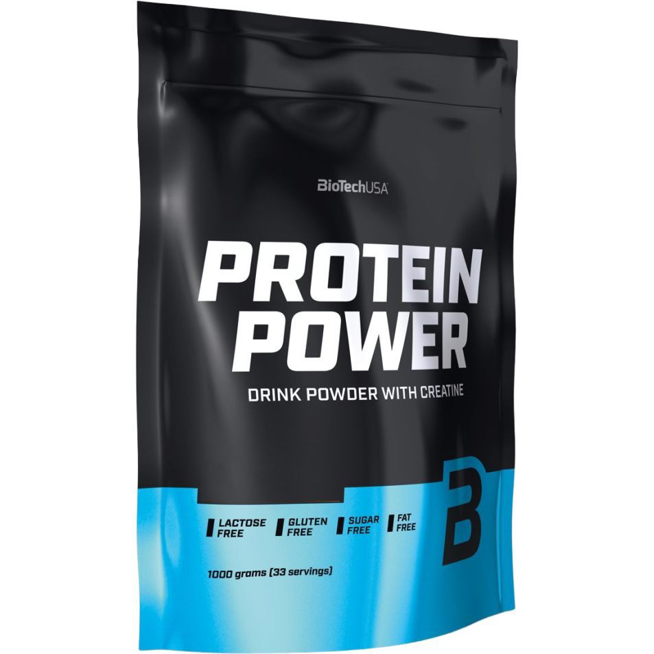 Протеин BioTech Protein Power Strawberry Banana 1 кг - фото 1
