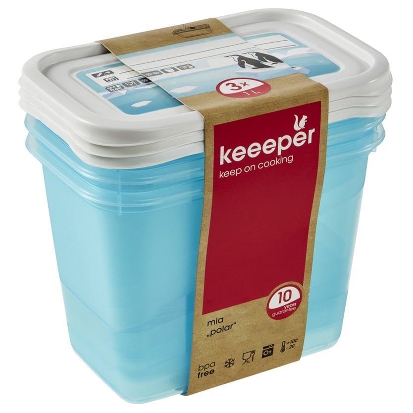 Комплект емкостей для морозильной камеры Keeeper Polar, 1 л, голубой, 3 шт. (3014) - фото 4