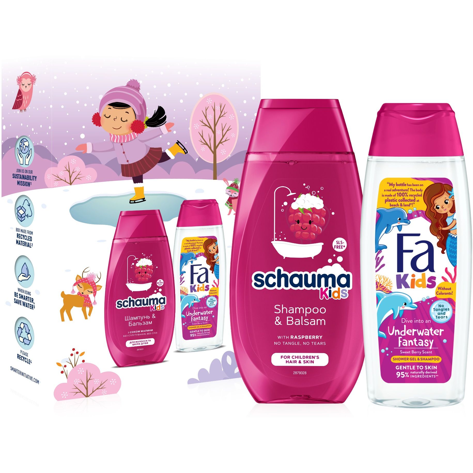 Набір Fa & Schauma Kids girl. For Children’s Hair & Skin Шампунь 250 мл + Гель для душу 250 мл - фото 1