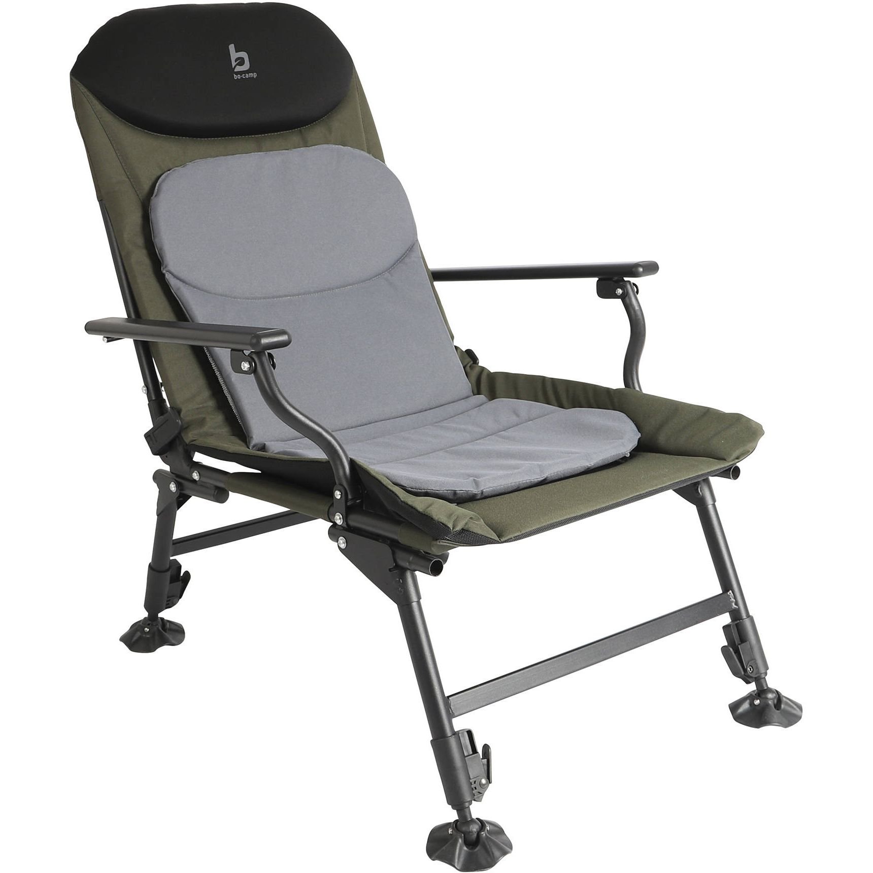 Кресло раскладное Bo-Camp Carp черное/серое/зеленое (1204100) - фото 1