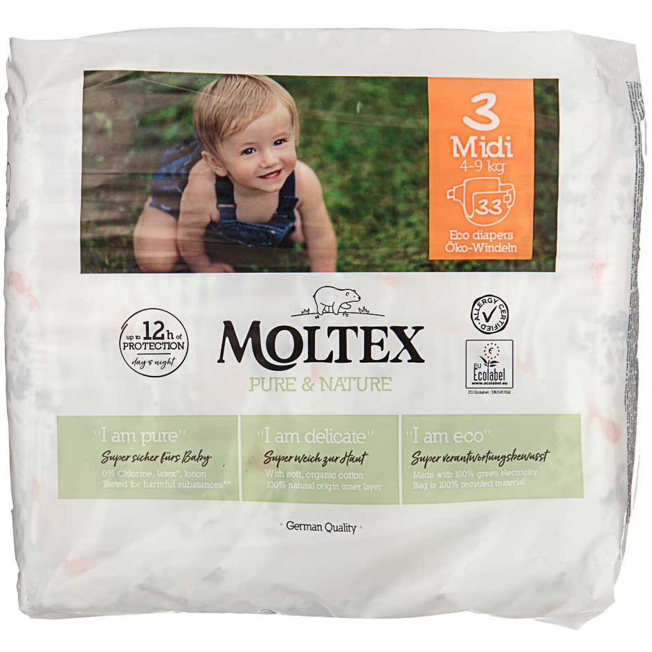 Підгузки-трусики Moltex Pure & Nature Міді (4-9 кг) 33 шт. - фото 1