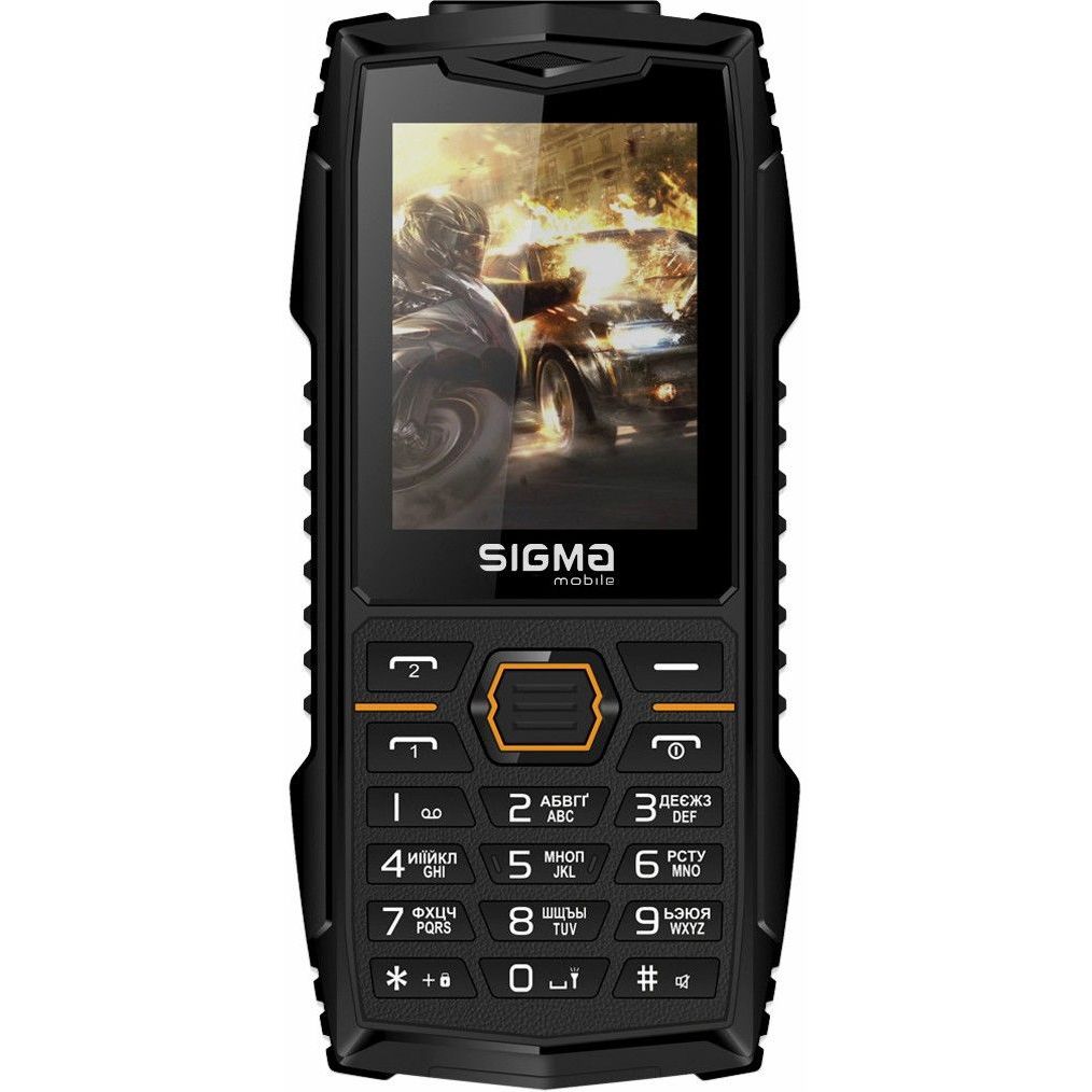 Мобильный телефон Sigma Mobile X-TREME AZ68 Black-orange (UA UCRF) - фото 1