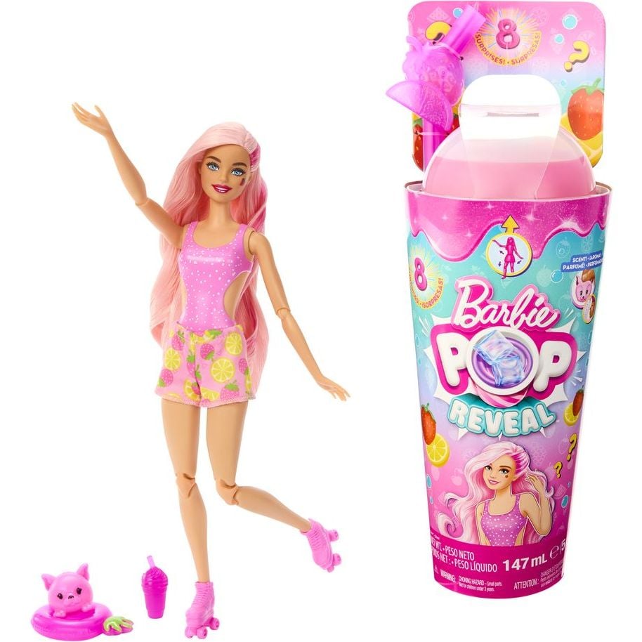 Кукла Barbie Pop Reveal Fruit Series Клубничный лимонад (HNW41) - фото 1