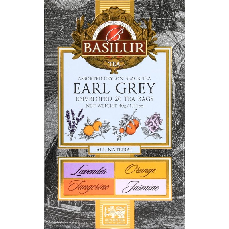 Набір чаю чорного Basilur Earl Grey Assorted, 40 г (20 шт. х 2 г) (896893) - фото 3