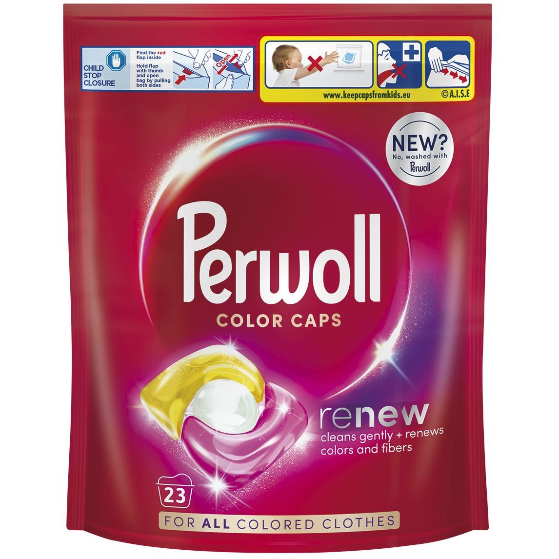 Засіб для делікатного прання Perwoll Renew Капсули для кольорових речей 23 шт. - фото 1