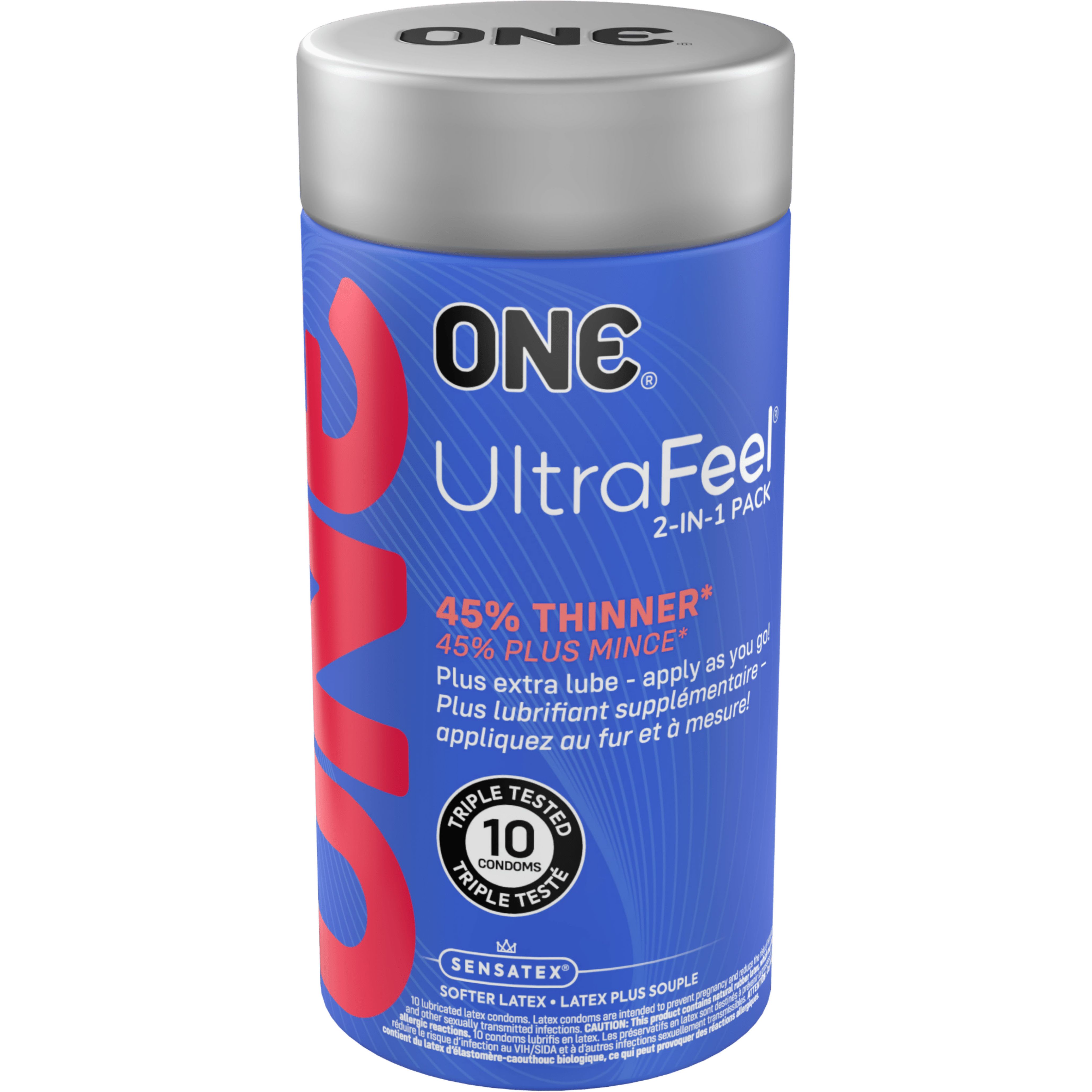 Презервативы One UltraFeel 2 в 1 ультратонкие с дополнительным пакетом смазки 12 шт. (ROZ6501053329) - фото 1