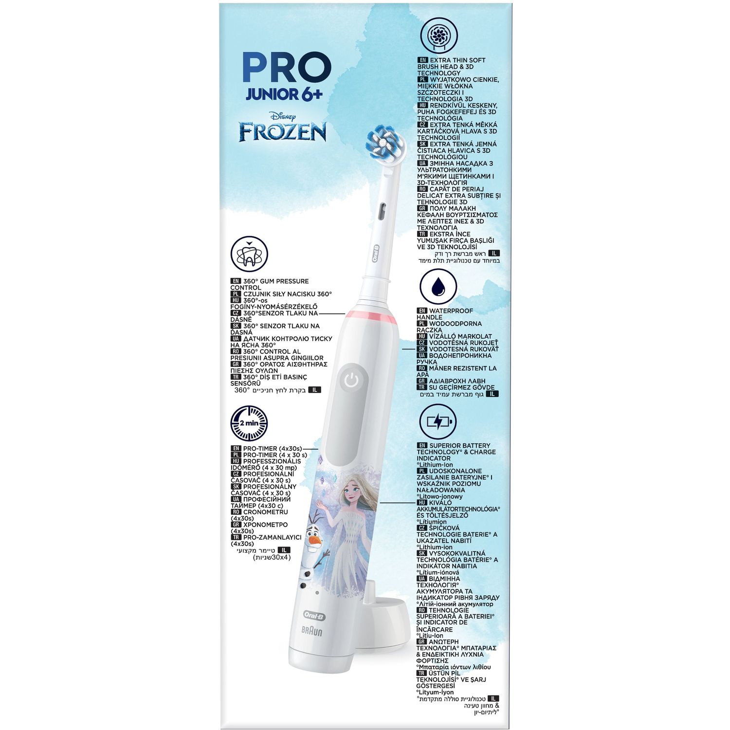 Электрическая зубная щетка Oral-B Pro Junior Ледяное сердце D505.513.Z3K тип 3772 - фото 3