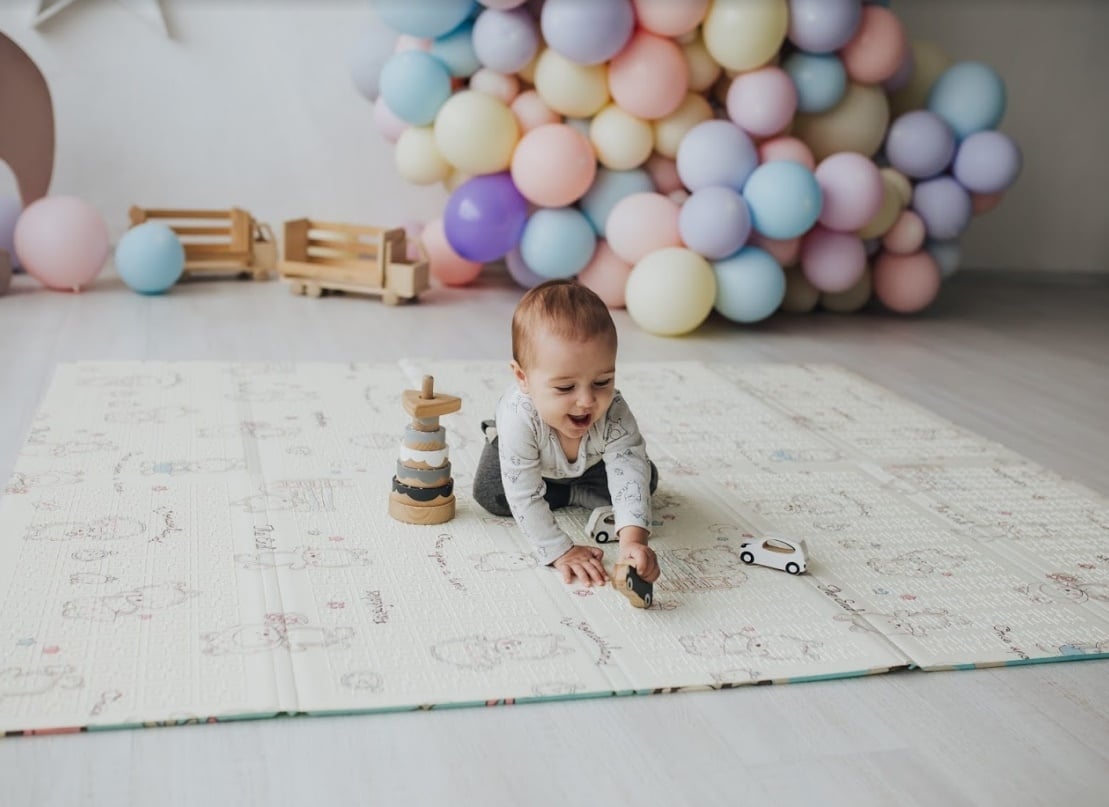 Дитячий двосторонній складаний килимок Poppet Пригоди ведмедиків і Танець панд, 150х180 см (PP003-150) - фото 9