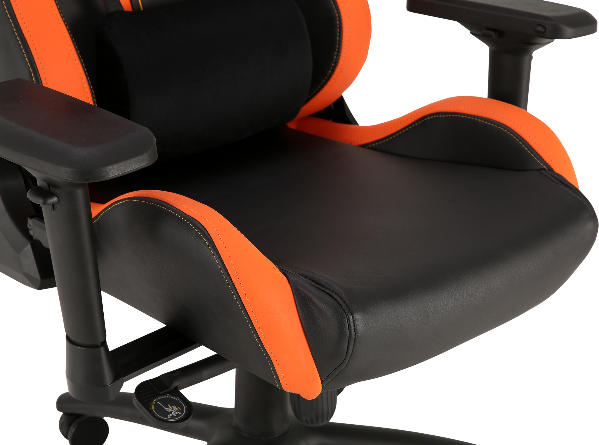 Геймерское кресло GT Racer черное с оранжевым (X-0715 Black/Orange) - фото 7