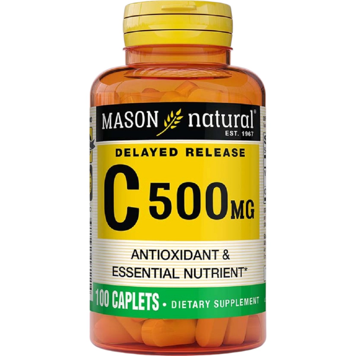 Вітамін C повільного вивільнення Mason Natural Vitamin C Delayed Release 500 мг 100 каплет - фото 1