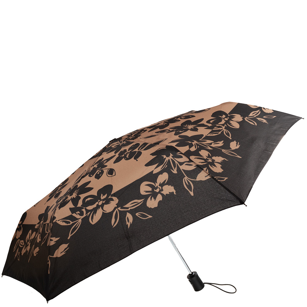 Жіноча складана парасолька повний автомат Happy Rain 95 см коричнева - фото 2