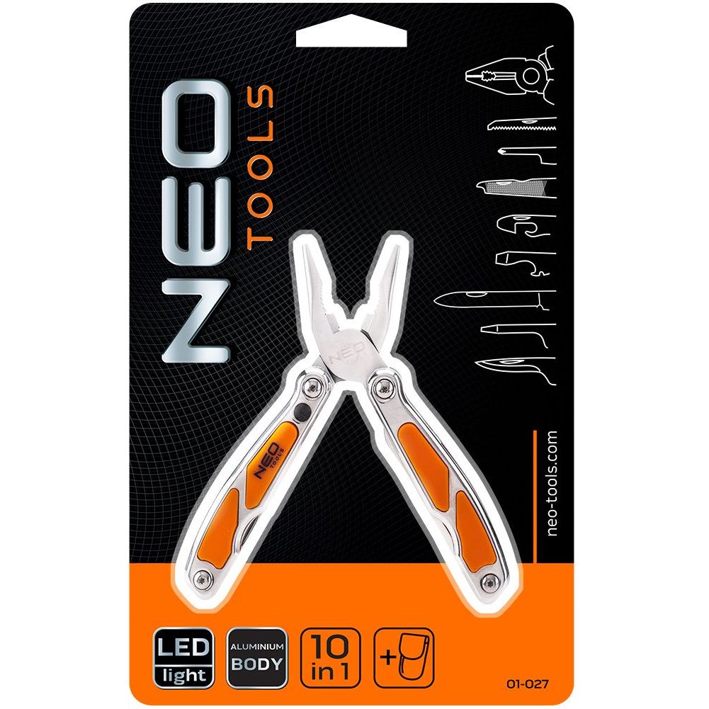 Мультитул Neo Tools мини 10 предметов (01-027) - фото 4