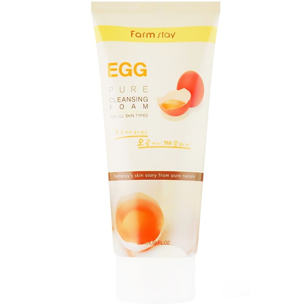 Пінка очищаюча для обличчя FarmStay Pure Cleansing Foam Egg з яєчним екстрактом 180 мл - фото 2