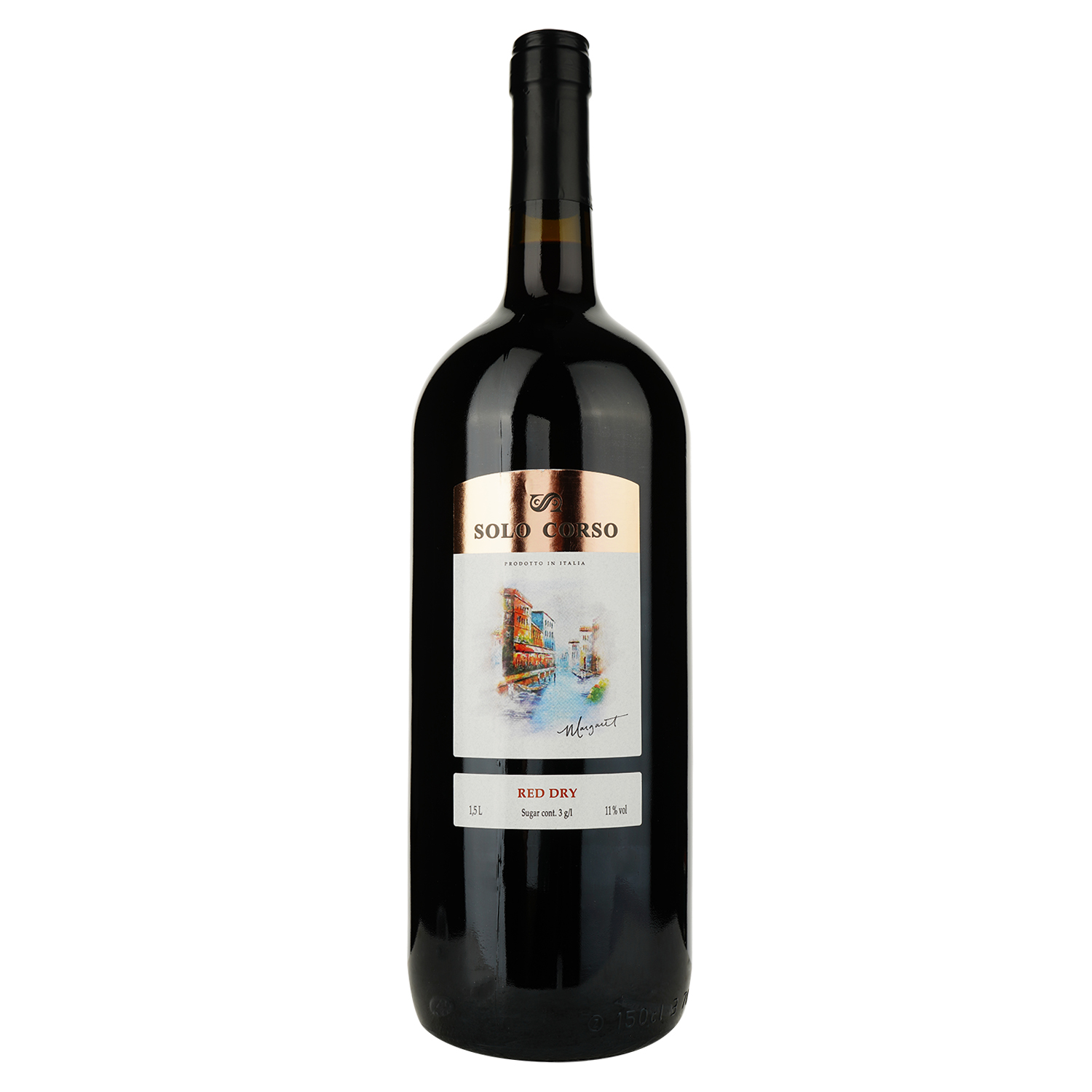 Вино Solo Corso Rose VdT, червоне, сухе, 12%, 1,5 л - фото 1