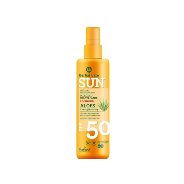 Водостойкое детское молочко для загара Farmona Herbal Care Sun SPF 50, 200 мл - фото 1