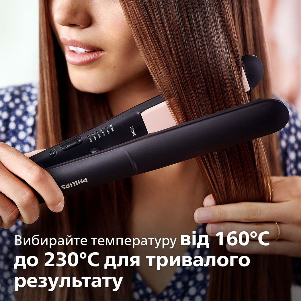 Випрямляч для волосся Philips StraightCare Essential чорний (BHS378/00) - фото 9