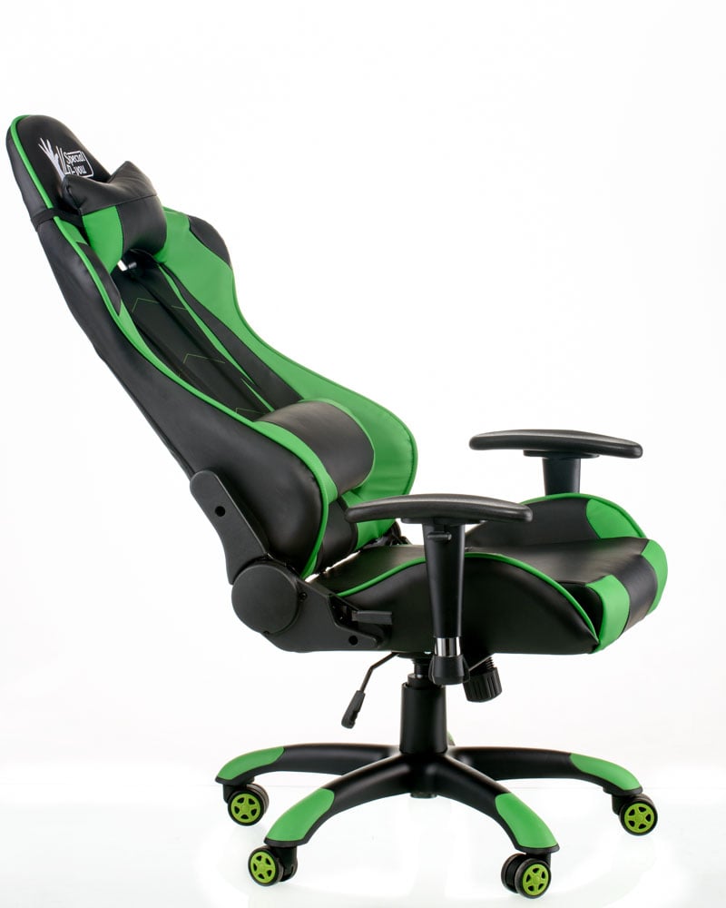 Геймерское кресло Special4you ExtremeRace черное с зеленым (E5623) - фото 11