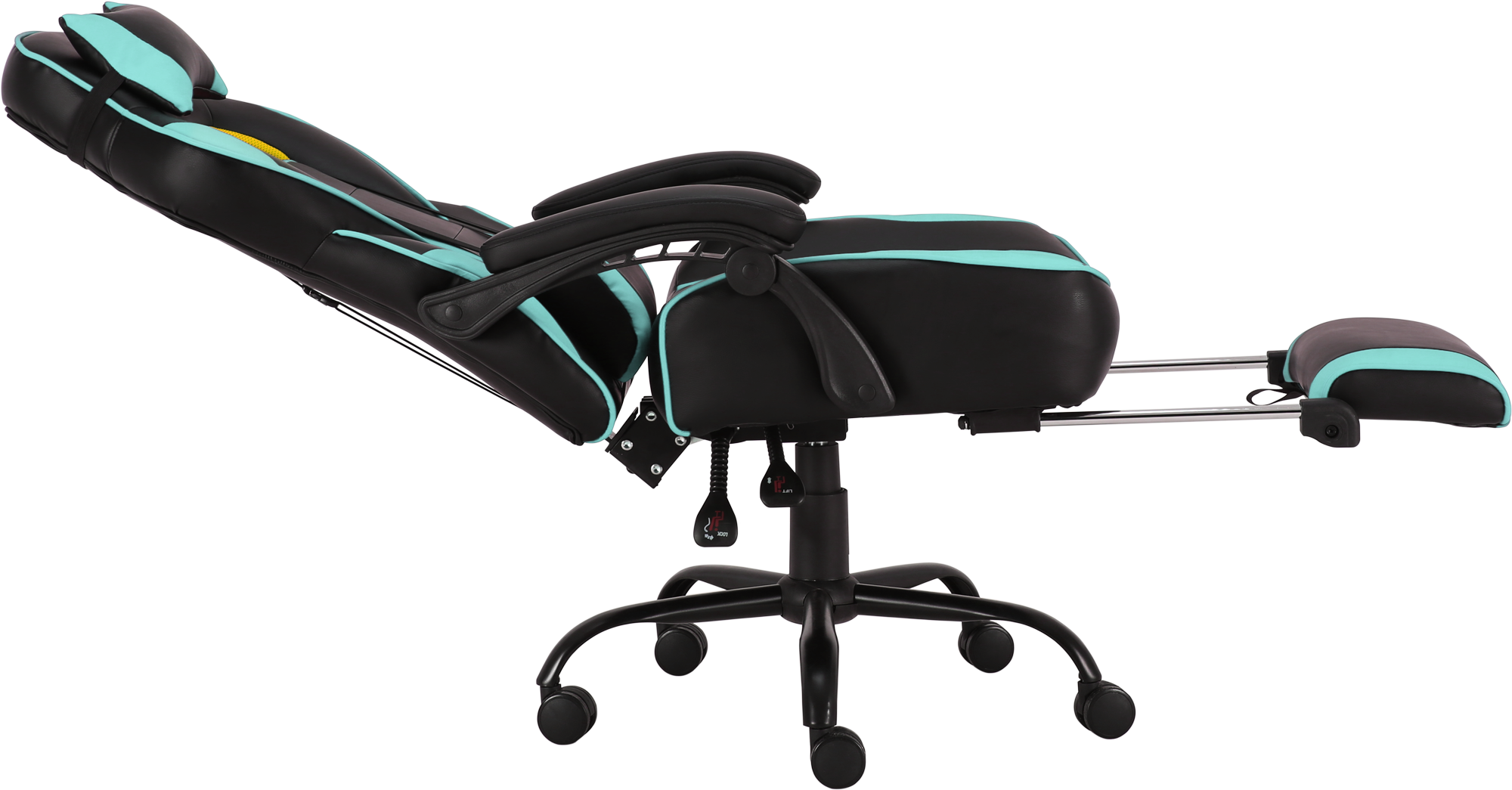 Геймерское кресло GT Racer черное с ментоловым (X-2748 Black/Mint) - фото 5
