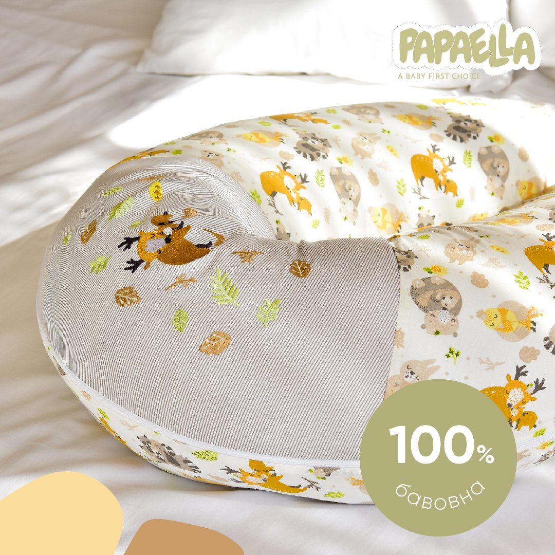 Подушка для беременных и кормления Papaella Обнимашки с вышивкой, 190х30 см (8-31481) - фото 9
