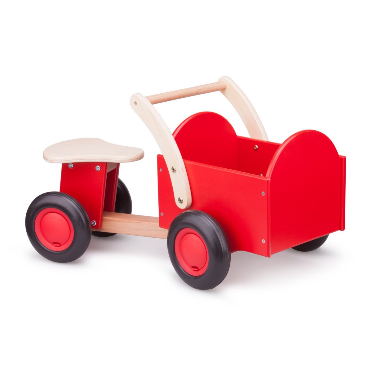 Велосипед-перевозчик New Classic Toys, деревянный, красный (11400) - фото 2