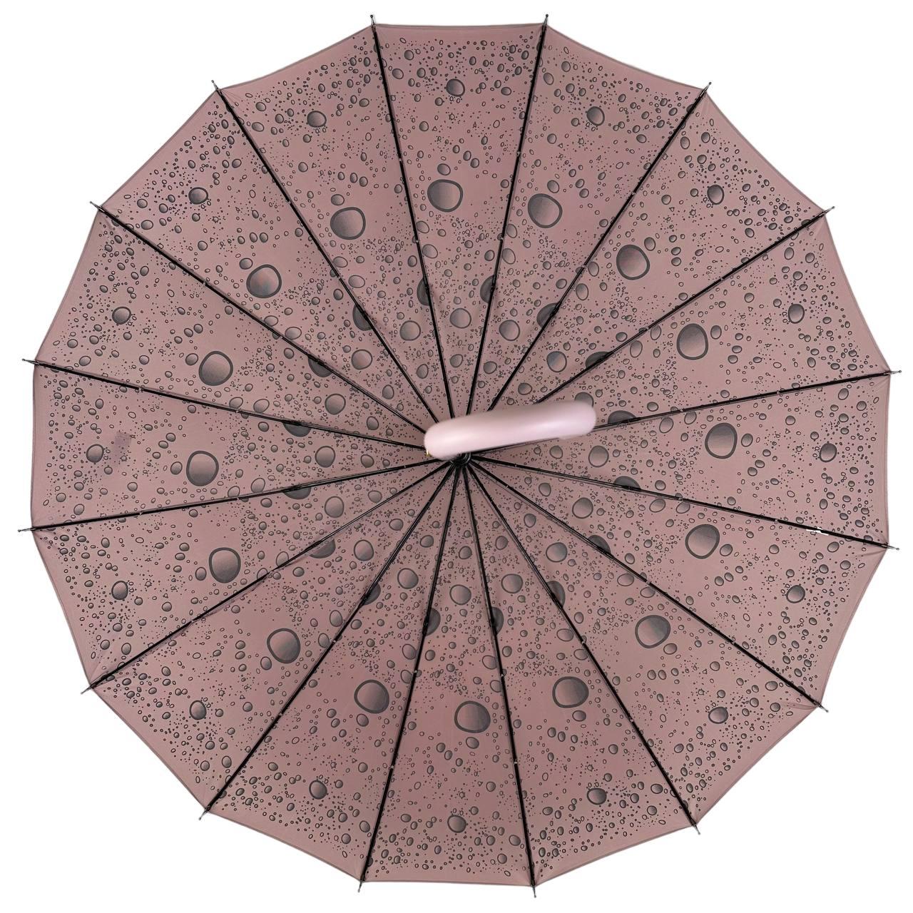 Жіноча парасолька-палиця напівавтомат Toprain 98 см пудрова - фото 5