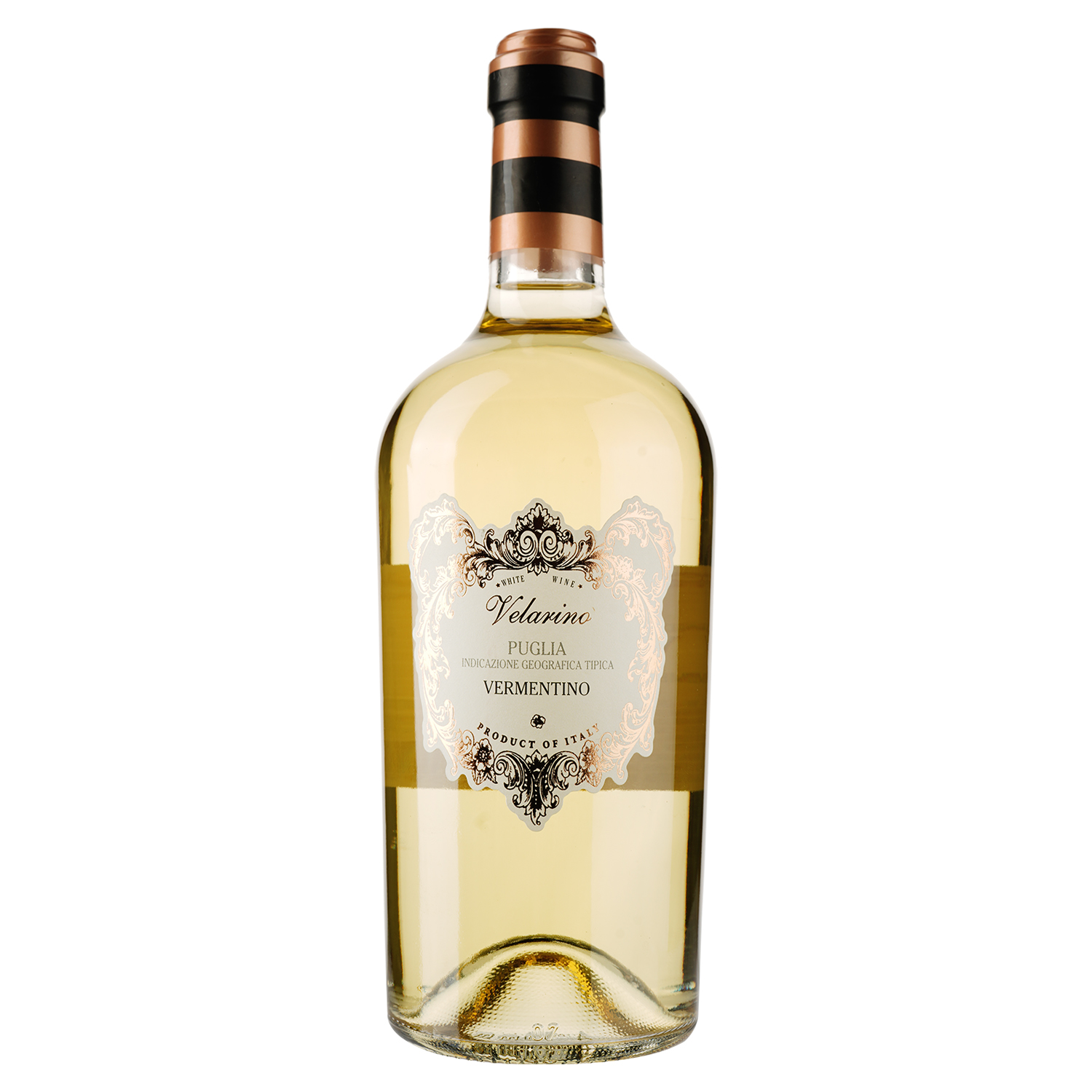 Вино Velarino Vermentino Puglia, біле, сухе, 12,5%, 0,75 л - фото 1