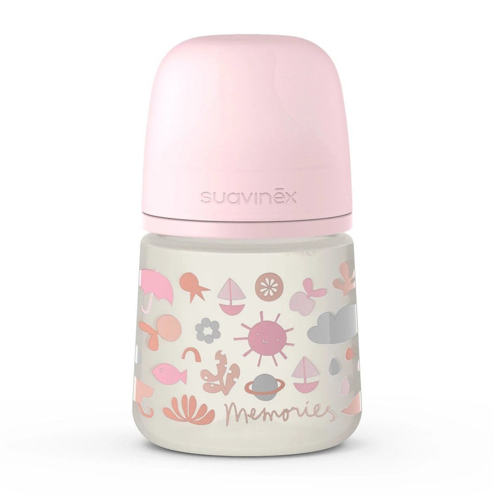 Чашка з силіконовим носиком Suavinex Memories Історії малюків, +4 міс., 150 мл, рожева (300825/2) - фото 1