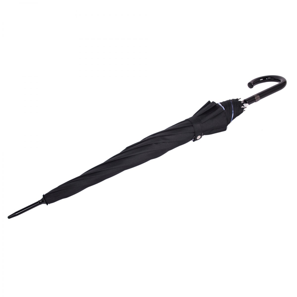 Женский зонт-трость полуавтомат Fulton 94 см черный - фото 4