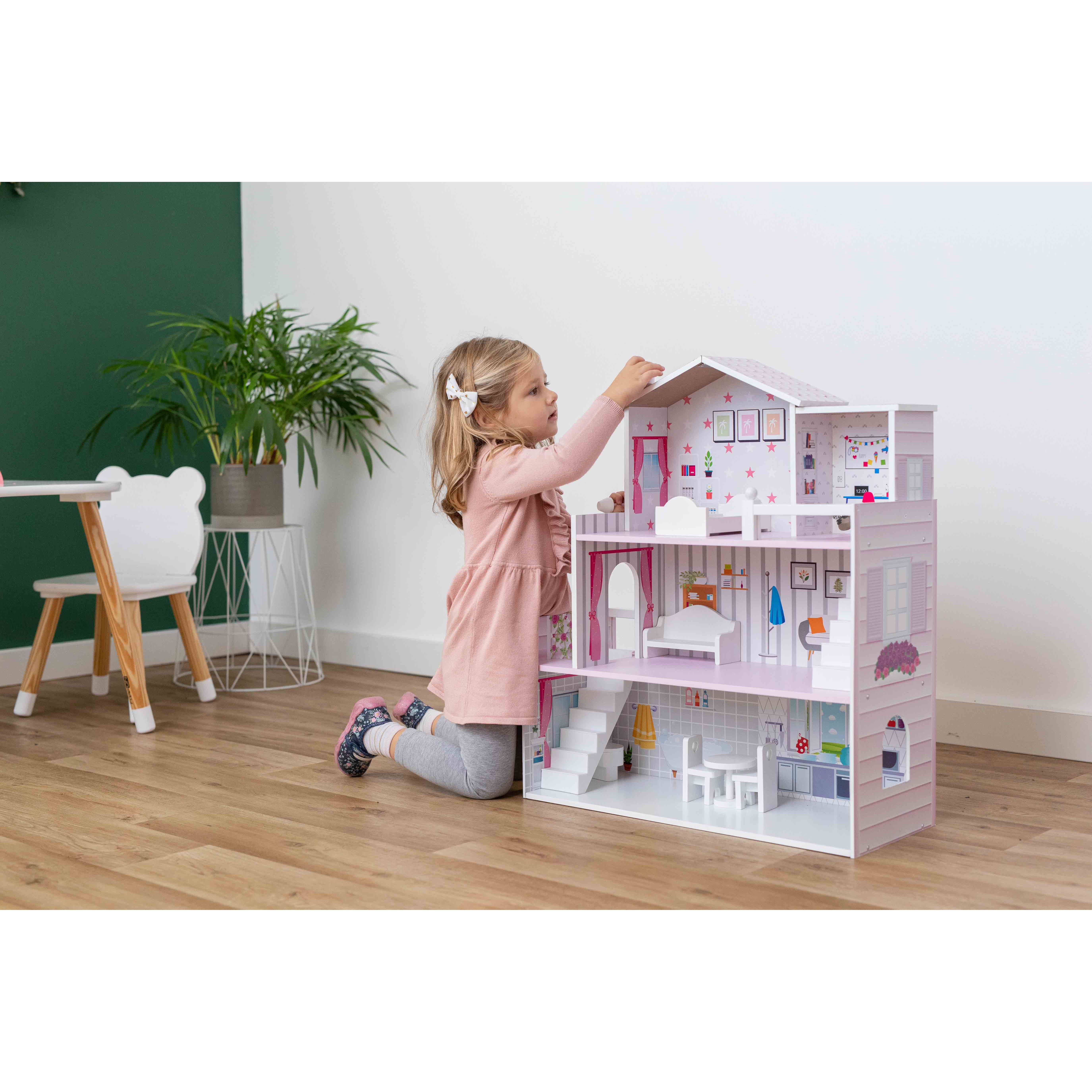 Іграшковий будиночок дерев'яний FreeON рожевий (47290) - фото 16